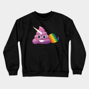 Cute Magical Unicorn Poop with Rainbow Tail Crewneck Sweatshirt